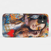 Personalisierte künstlerische niedliche Girl Stree Case-Mate iPhone Hülle (Rückseite (Horizontal))