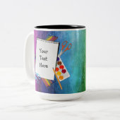 Personalisierte Künstlerische Rainbow-Tasse Zweifarbige Tasse (Vorderseite Links)