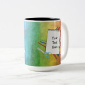Personalisierte Künstlerische Rainbow-Tasse Zweifarbige Tasse (VorderseiteRechts)
