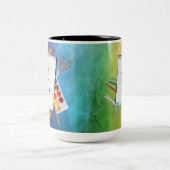 Personalisierte Künstlerische Rainbow-Tasse Zweifarbige Tasse (Mittel)