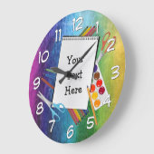 Personalisierte Künstlerische Rainbow-Uhr Große Wanduhr (Winkel)