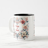 Personalisierte künstliche Intelligenz (AI) Zweifarbige Tasse (Vorderseite Links)