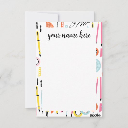 Personalisierte Kunstlieferungen Dankeskarte (Vorderseite)