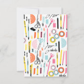 Personalisierte Kunstlieferungen Dankeskarte (Rückseite)