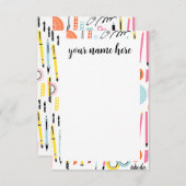 Personalisierte Kunstlieferungen Dankeskarte (Vorne/Hinten)