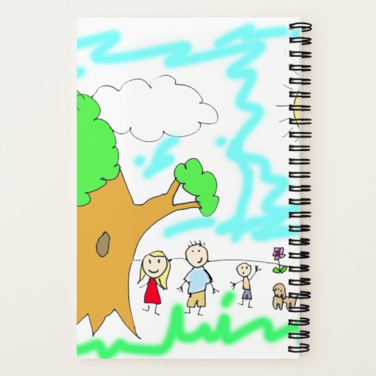 Personalisierte Kunstskizze Notizblock (Rückseite)