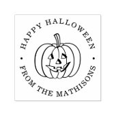 Personalisierte Kürbislaterne Happy Halloween Permastempel (Design)