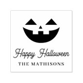 Personalisierte Kürbislaterne Happy Halloween Permastempel (Design)