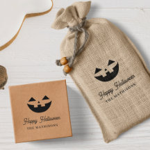 Personalisierte Kürbislaterne Happy Halloween