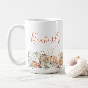 Personalisierte Kürbisse mit Namen Kaffeetasse