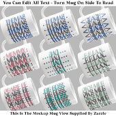 Personalisierte Kurze Benutzerdefinierte Name Blau Kaffeetasse