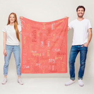 Personalisierte kurze lebende korallenrote fleecedecke