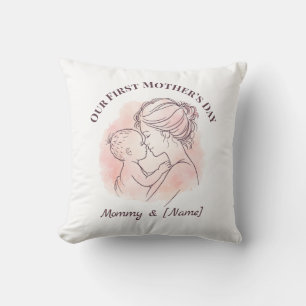 Personalisierte Kuscheldecke für den ersten Mutter Kissen