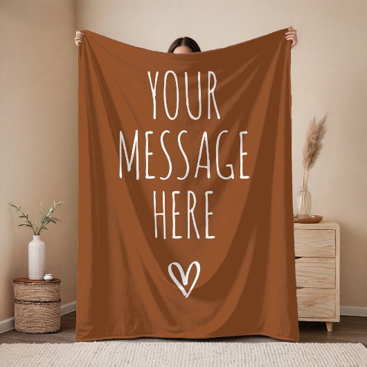 Personalisierte Kuscheldecke mit eigener Nachricht Fleecedecke