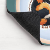 Personalisierte kuschelige Calico-Katze Teal-Mausp Mousepad (Ecke)