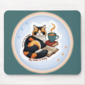Personalisierte kuschelige Calico-Katze Teal-Mausp Mousepad (Vorne)