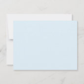 Personalisierte Küstenblaue Krabben-Wellige-Rahmen Mitteilungskarte (Rückseite)