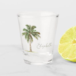 Personalisierte Küstenpalme Schnapsglas
