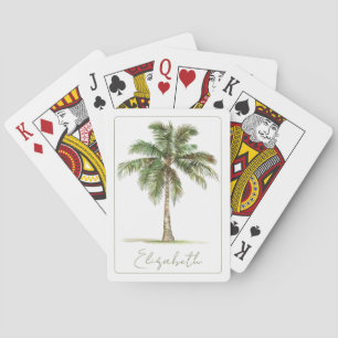 Personalisierte Küstenpalme Spielkarten