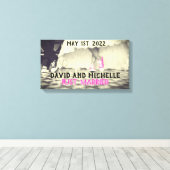 PERSONALISIERTE KUSTOM WEDD ART STRETCHED LEINWAND (Insitu (Holzboden))