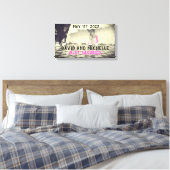PERSONALISIERTE KUSTOM WEDD ART STRETCHED LEINWAND (Insitu (Schlafzimmer))