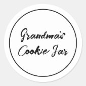 Personalisierte Labels Oma's Cookie Jar Runder Aufkleber (Vorderseite)