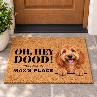 Personalisierte Labradoodle-Oh-Hey-Dood-Willkommen Fußmatte