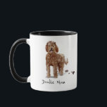 Personalisierte Labradoodle-Tasse Tasse<br><div class="desc">Diese personalisierte Doodle Hund Tasse kann mit jeder Botschaft personalisiert werden und ist das ideale Geschenk für jeden Hundefreund!</div>