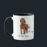 Personalisierte Labradoodle-Tasse Tasse<br><div class="desc">Diese personalisierte Doodle Hund Tasse kann mit jeder Botschaft personalisiert werden und ist das ideale Geschenk für jeden Hundefreund!</div>