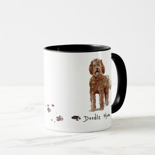 Personalisierte Labradoodle-Tasse Tasse (VorderseiteRechts)