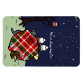 Personalisierte Labrador-Familie und Sky Magnet (Horizontal)