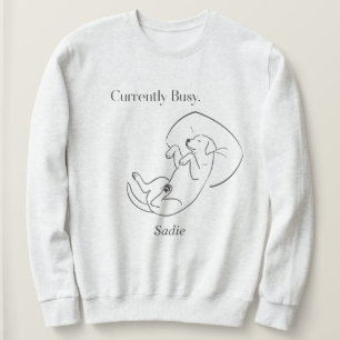 Personalisierte Labrador-Mama gerade beschäftigt H Sweatshirt