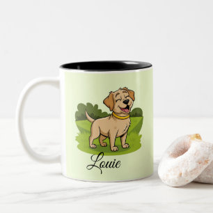 Personalisierte Labrador Retriever Niedlich Hunde  Zweifarbige Tasse