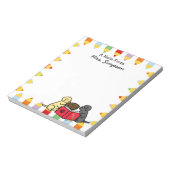 Personalisierte Labradorpuppen lesen Notepad Notizblock (Rotiert)