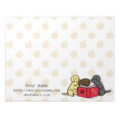 Personalisierte Labradorpuppen lesen Notepad Notizblock (Vorderseite)