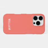 Personalisierte Lachs-iPhone-Hülle mit individuell iPhone Hülle (Rückseite (Horizontal))