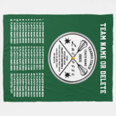 Personalisierte Lacrosse Coach Geschenke aus grün Fleecedecke (Vorderseite (Horizontal))