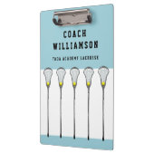Personalisierte Lacrosse Coach-Zwischenablage Klemmbrett (Links)