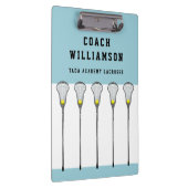 Personalisierte Lacrosse Coach-Zwischenablage Klemmbrett (Rechts)