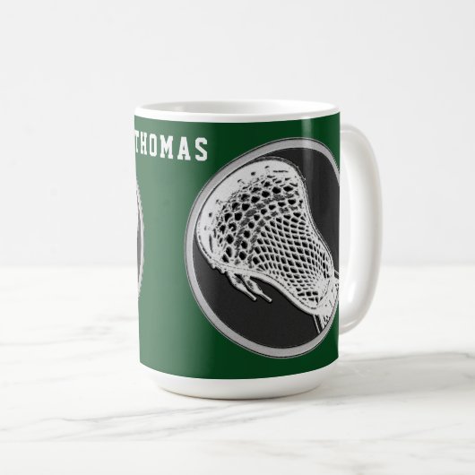 Personalisierte Lacrosse Coffee Tasse (VorderseiteRechts)