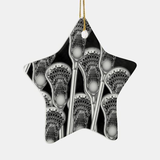 Personalisierte Lacrosse Collectible Keramik Ornament (Rechts)