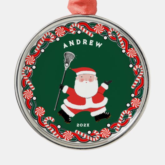 Personalisierte Lacrosse Collectious Keramik oder Ornament Aus Metall (Vorne)