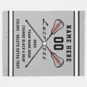 Personalisierte Lacrosse-Decke Ihr TEXT und FARBEN Fleecedecke (Vorderseite (Horizontal))