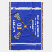 Personalisierte Lacrosse-Geschenke für Spieler Decke (Vorderseite Vertikal)