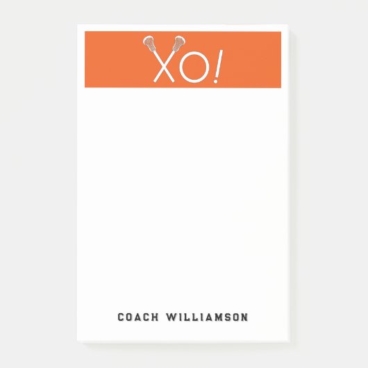 Personalisierte Lacrosse Geschenke Post-it Klebezettel (Vorderseite)