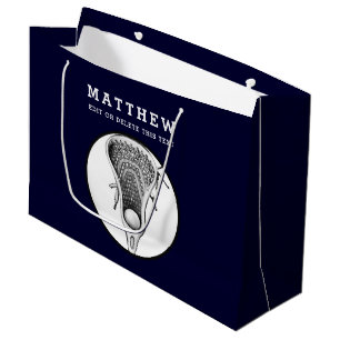Personalisierte Lacrosse Große Geschenktasche Geschenktüte