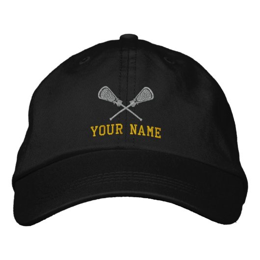 Personalisierte Lacrosse Ihr Name bestickt Cap Bestickte Baseballkappe (Vorderseite)