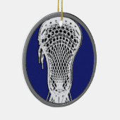 Personalisierte Lacrosse Keepake Keramik Ornament (Rechts)