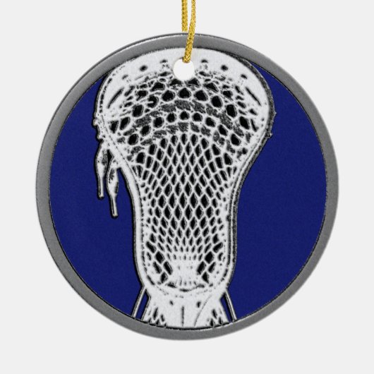 Personalisierte Lacrosse Keepake Keramik Ornament (Vorne)