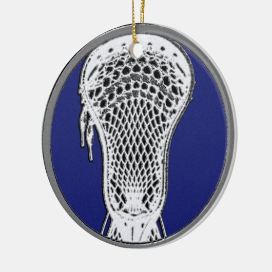 Personalisierte Lacrosse Keepake Keramik Ornament (Links)
